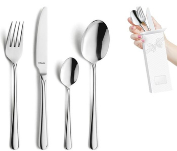 Amefa sztućce Astoria zestaw 48 obiadowe komplet dla 12 OSÓB z wzorem nierdzewne eleganckie klasyczne bez niklu 18/0