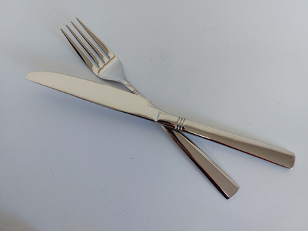 Sztućce Amefa Palmon zestaw 60 sztuk nierdzewne komplet dla 12 OSÓB nowoczesne eleganckie z 12 widelczyki ciasta tortu 