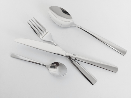 Sztućce Amefa Dakota  250 elementów nierdzerwne na 50 OSÓB do gastronomii restauracji widelczyki do ciasta nowoczesne bez niklu