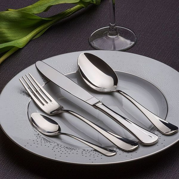 AMEFA BAGUETTE 4 sztućce nierdzewne na 1 OSOBĘ obiadowe duże klasyczne eleganckie do restauracji  komplet ze stali 18/10