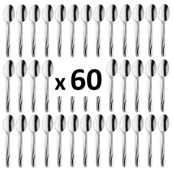 AMEFA  sztućce Whisper zestaw 60 łyżeczki do HERBATY ciasta deserów kawy komplet dla 60 OSÓB do gastronomii restauracji  bez niklu 18/0