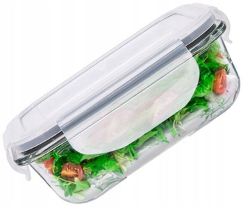 ALTOM FRESH POJEMNIK SZKLANY SZCZELNY LUNCHBOX ORGANIZER ŻYWNOŚĆ SAŁAT 0,65