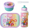 MEPAL 3 zestaw lunchbox śniadaniówka fruitbox dla dziecka dziewczynki na kanapki owoce butelka bidon na wodę soki Paw Patrol Girls Psi Patrol
