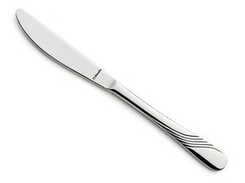 Amefa sztućce Felicia 1 nóż stołowy obiadowy nierdzewny z wzorem fali do gastronomii restauracji baru bez niklu 18/0