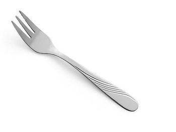 Amefa sztućce Felicia 1 widelczyk do ciasta tortu deserów z wzorem fala nierdzewna do gastronomii restauracji bez niklu 18/0