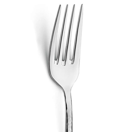 Amefa sztućce Sierra 1 widelczyk do ciasta tortu deserów ze stali nierdzewnej nowoczesny z tłoczonym wzorem stal 18/10