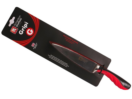 Amefa Richardson Shieffield nóż kuchenny GRIPI uniwersalny do warzyw wędlin mięsa 12 cm czerwony czarny