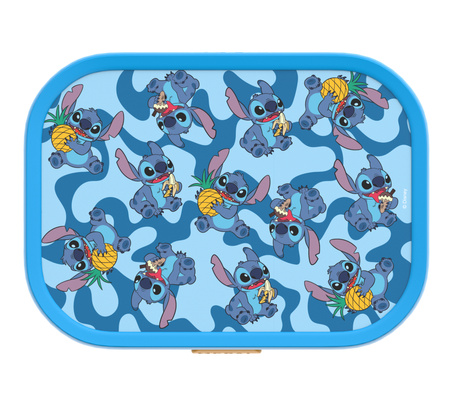 MEPAL lunch box  dla dziecka Stitch śniadaniówka pojemnik na kanapki owoce warzywa z wkładem bento i widelczykiem Campus 750 ml
