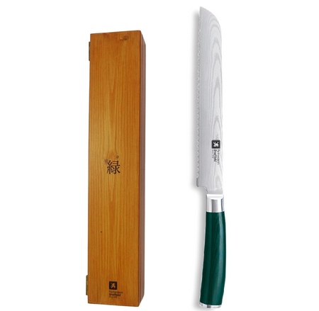 Amefa Richrdson Midori nóż do chleba z ząbkami ze stali damasceńskiej do pieczywa bułek 19 cm