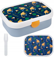 MEPAL  lunchbox śniadaniówka dla dziecka pojemnik bento na kanapki warzywa owoce kanapnik Jungle Małpki Campus 750 ml bez BPA