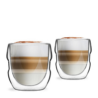 VIALLI DESIGN SFERICO  komplet 2 szklanki termiczne do kawy herbaty z podwójną ścianką 250 ml
