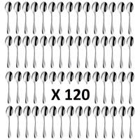 Sztućce AMEFA Felicia 120 łyżeczka do herbaty komplet dla 120 OSÓB gastronomiczne do restauracji kawiarni z wzorem fali bez niklu