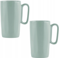 VIALLI 2 KUBKI CERAMICZNE FUORI MIĘTOWE DO KAWY LATTE HERBATY KAKAO 330 ml