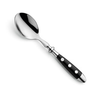 Amefa sztućce Country vintage 1 łyżeczka do herbaty deserów kawy czarna z nitami stal  18/0 w wiejskim stylu 