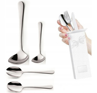 Sztućce Amefa Austin zestaw serwingowy chochla łyżka wazowa czerpak do sosu komplet do sałatek łyżka widelec bez niklu 18/0