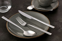 Sztućce Amefa Metropole zestaw 24 sztućce nierdzewne komplet na 6 osób nowoczesne eleganckie gładkie bez wzoru 