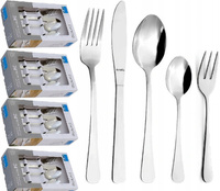 AMEFA LIVORNO 120 zestaw tanie sztućce dla 24 OSÓB nierdzewne bez niklu 18/0 komplet bez wzoru 
