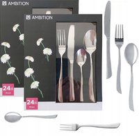 AMBITION 60 SZTUĆCE WAVE MODERN KPL ZESTAW 12 OSÓB