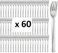 Sztućce AMEFA PADOVA zestaw 60 tanie WIDELCE obiadowe gastronomiczne dla 60 OSÓB do baru restauracji bez niklu 18/0