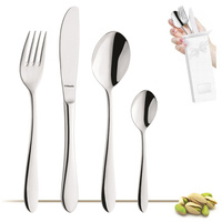 Sztućce Amefa Sonate zestaw 24 sztuki grube klasyczne eleganckie dla 6 osób bez wzoru ze stali 18/10