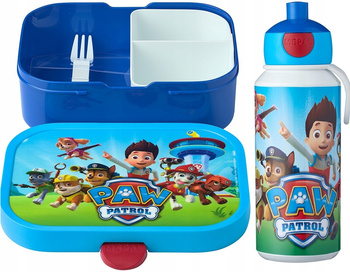 MEPAL 2 zestaw lunchbox śniadaniówka dla dziecka pojemnik bento na kanapki owoce warzywa butelka bidon Paw Patrol Psi Patrol bez BPA
