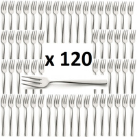 AMEFA sztućce Martin zestaw 120 widelczyki do ciasta tortu deserów komplet na 120 OSÓB do gastronomii restauracji kawiarni nowoczesne stal 18/10