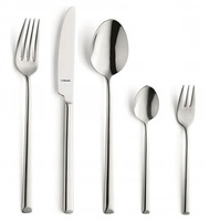 AMEFA METROPOLE 250 sztućce nierdzewne zestaw dla 50 OSÓB z widelczykami do gastronomii restauracji baru nowoczesne komplet bez wzoru ze stali 18/10