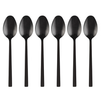 Komplet 6 łyżeczek do herbaty Piano black w pudełku 29590