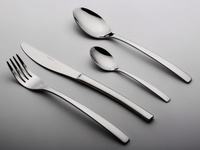 Ambition sztućce Saragossa zestaw 24 elementy komplet dla 6 osób nowoczesne nierdzewne bez wzoru gładkie obiadowe do zmywarki