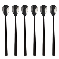 Zestaw 6 łyżeczek coctailowych Piano black w pudełku 29613