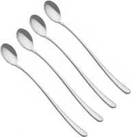 Sztućce GERLACH 49 Muza zestaw 4 długie łyżeczki do kawy latte deserów koktajli dla 6 osób eleganckie nowoczesne łyżki 18/10