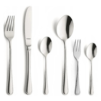 Sztućce Amefa Barcelona zestaw 36 sztuk dla 6 osób z widelczykami do ciasta, tortu i łyżeczkami do kawy połysk stal bez niklu 18/10