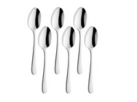 Amefa sztućce Austin 1410 zestaw 6 łyżeczki do herbaty nierdzewne komplet na 6 osób bez wzoru stal 18/0 bez niklu