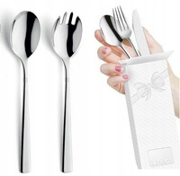 Sztućce Amefa Dakota 2 sztućce sałatkowe do sałatek warzyw surówek zestaw serwingowy widelec łyżka  bez niklu