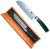 AMEFA RICHARDSON MIDORI NÓŻ SANTOKU SIEKACZ MIĘSA WARZYW  ZE STALI DAMASCEŃSKIEJ 17,5 cm