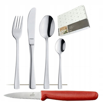 Sztućce Amefa Atlantic 24 elementy dla 6 osób zestaw w pudełku prezentowym komplet obiadowe nierdzewne bez wzoru 18/10