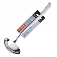 Ambition sztućce Wave łyżka wazowa chochla nabierka czerpak do zupy ze stali nierdzewnej gładka bez wzoru nierdzewna do zmywarki