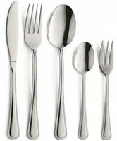 Amefa sztućce Bologna zestaw 120 obiadowe komplet dla 24 OSÓB z widelczykami do ciasta nierdzewne klasyczne z wzorem bez niklu