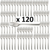AMEFA sztućce Metropole zestaw 120 widelczyki do ciasta tortu deserów komplet dla 120 OSÓB do restauracji kawiarni nowoczesne stal 18/10