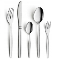 AMEFA sztućce Scandinave zestaw 300 komplet dla 60 OSÓB z widelczykami tanie gastronomiczne barowe bez wzoru nierdzewne bez niklu stal 18/0 