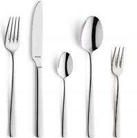 AMEFA MARTIN 300 sztućce nierdzewne zestaw dla 60 OSÓB z widelczykami gastronomiczne do restauracji baru komplet bez wzoru nowoczesne ze stali 18/10