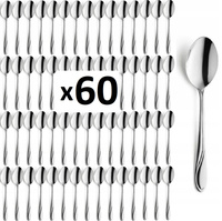 AMEFA sztućce Whisper zestaw 60 ŁYŻKI OBIADOWE z wzorem fali tanie gastronomiczne do baru restauracji stal 18/0