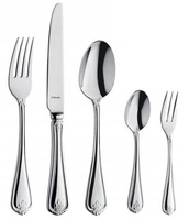 AMEFA sztućce Duke zestaw 600 komplet dla 120 OSÓB premium z widelczykami z wzorem retro do gastronomii restauracji stal 18/10 